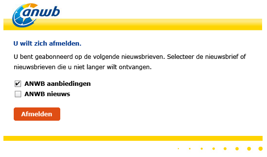 Aangepast ontwerp met duidelijke instructie tekst en maar één verstuurknop
