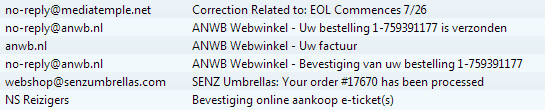 zomaar een greep uit de no-reply adressen in een mailprogramma