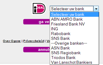 Inlogscherm iDeal