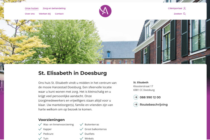 schermafdruk van een detailpagina: St. Elisabeth in Doesburg
