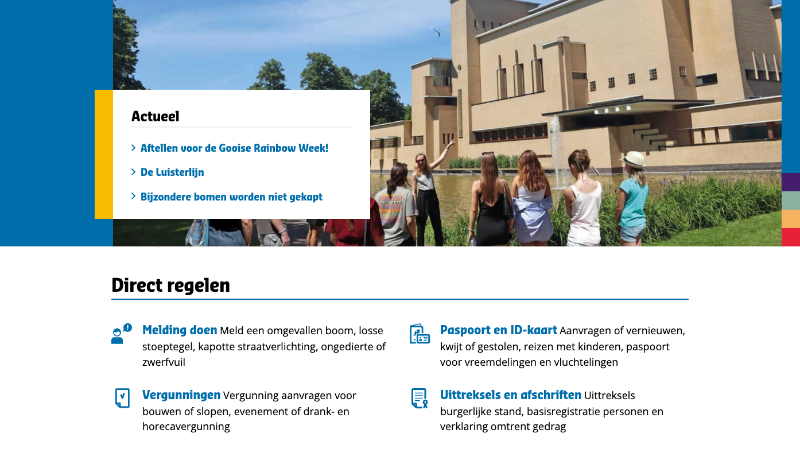 de vernieuwde homepage van hilversum.nl